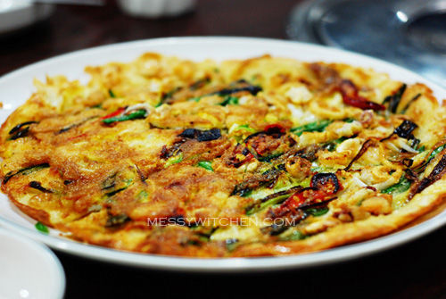 Haemul Pajeon or Green Onion Seafood Pancake @ Korean BBQ Seoul Garden Restaurant